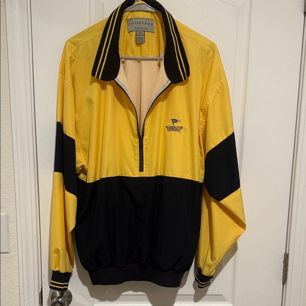 Cutter & Buck Yellow and Black Quarter-Zip Pullover